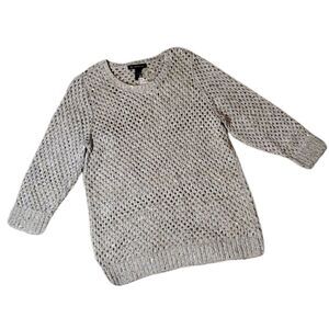 INC Sequin 3/4 Sleeve Sweater